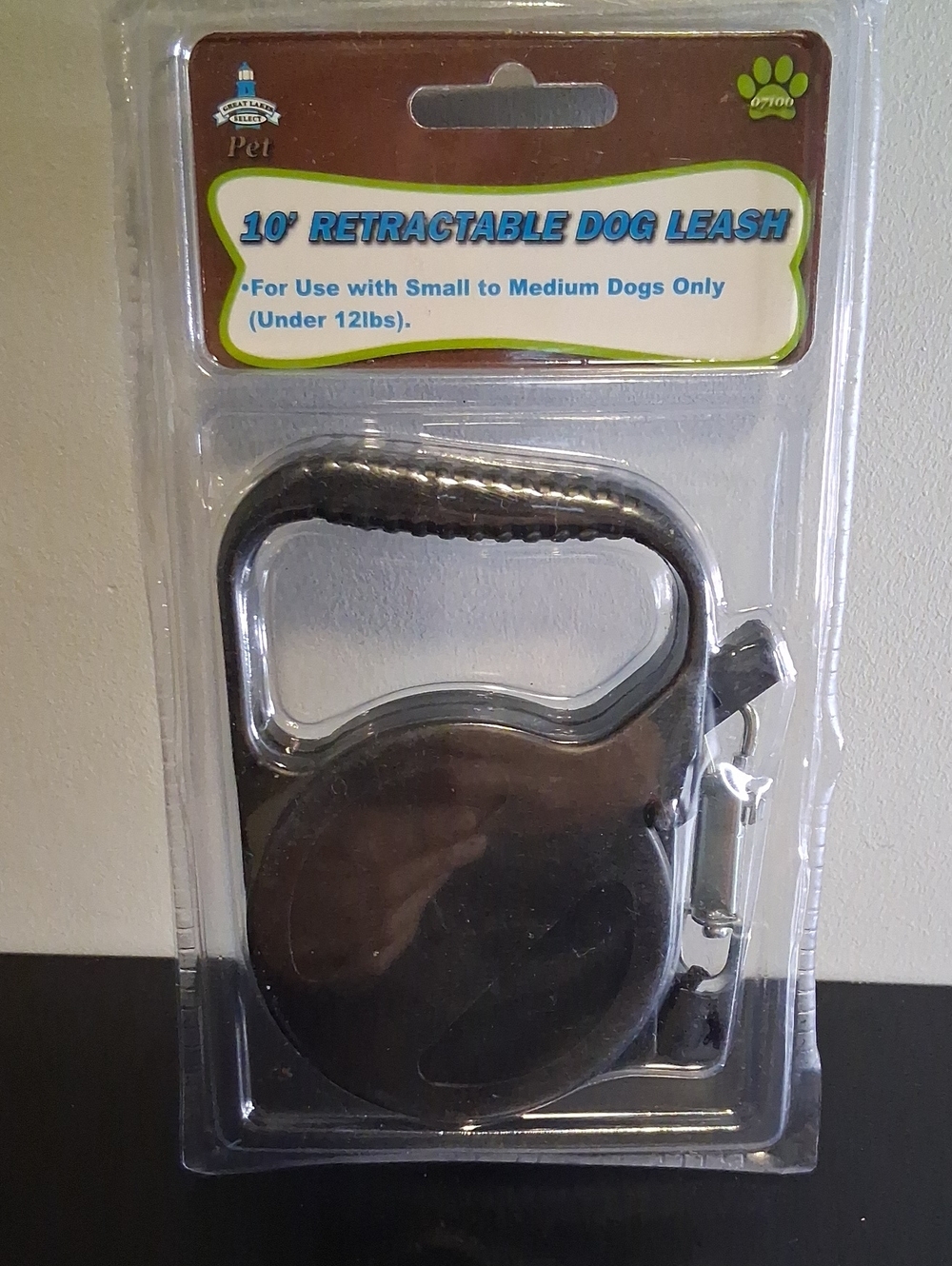 Black Retractable Dog Leash - 10' Retractable Comfort Handle